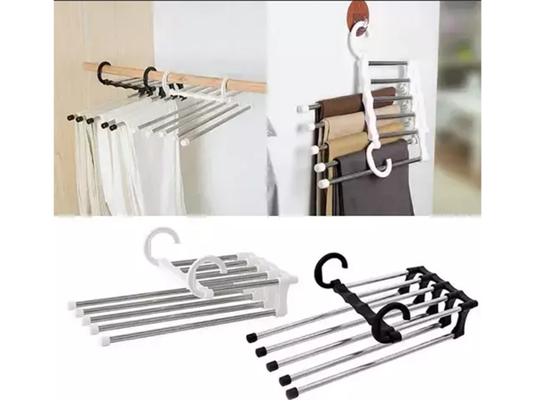 5 paires de porte-pantalons extractibles pour armoire