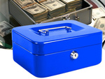 Metal money box safe key documents