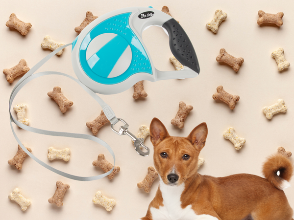 Automatic leash 5m strong for dog up to 20kg with lock strong long