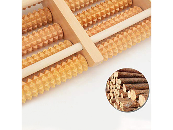 Tradicionalni leseni masažni valjček za stopala 2x5