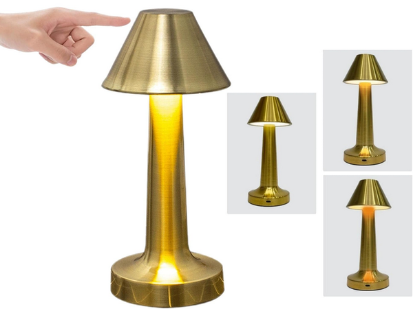 Lampe de nuit de table pour chambre à coucher lampe tactile 3 étapes sans fil