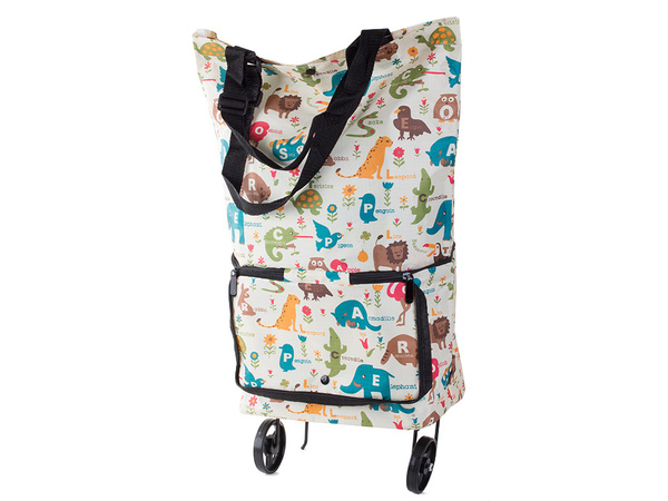 Sac de cumpărături cărucior cu roți de umăr pliabil