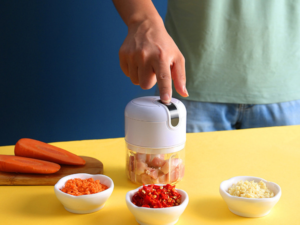 Electric vegetable chopper for herbs