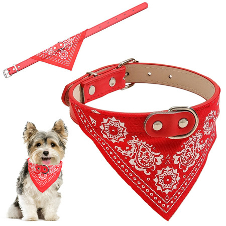 Guler de câine cu bandana pentru câine pisică s