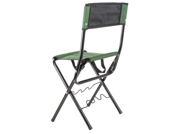 Fishing chair backrest with rod holder