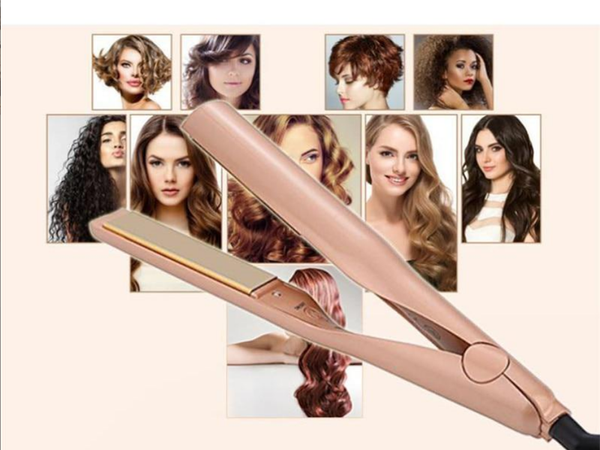 Hair straightener ceramic curling iron 2in1 twist
