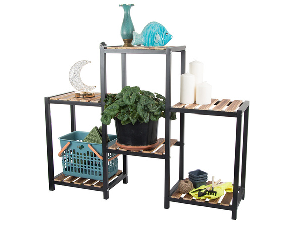 Цветочный горшок высокая деревянная клумба 3 яруса книжный шкаф