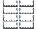 Organizator za garderobo za obešalnike za oblačila 8 kosov max