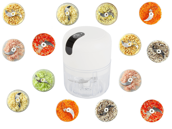 Electric vegetable chopper for herbs