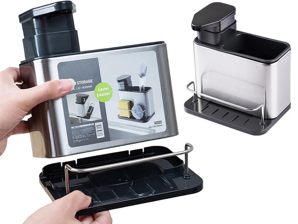 Fregadero De Cocina Dispensador De Jabón Líquido Esponja Recipiente