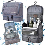 Reisekosmetiktasche ogranizer mit haken gross unisex wasserdicht grau