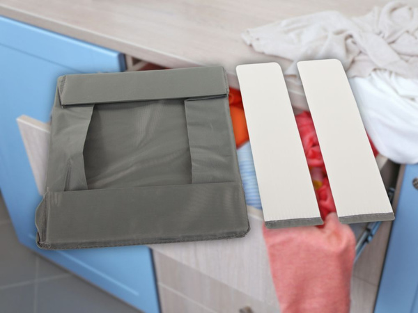 Organizator haine lenjerie pentru dulap sertar gri universal
