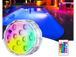 Pool light underwater lights 10 led remote control rgb ip68 waterproof for pool