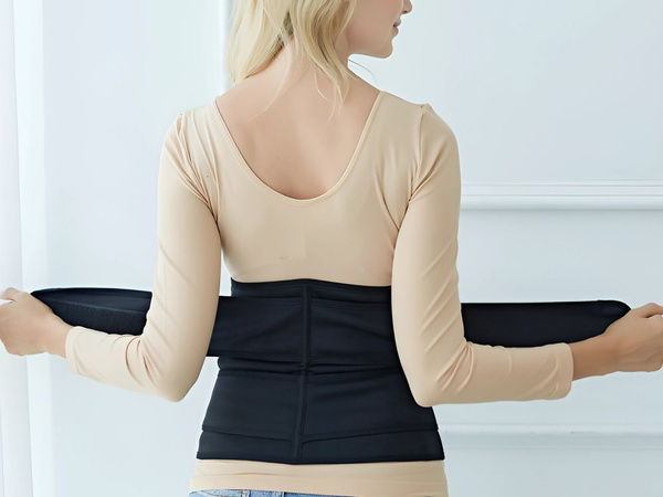 Cinturón reductor de neopreno para abdomen y columna sana xl