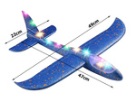 Samolot styropianowy styropianu 47cm świecący led szybowiec rzutka duży