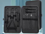 Zestaw do paznokci przybornik manicure pedicure etui cążki 18 elementów