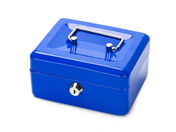 Metal money box safe key documents