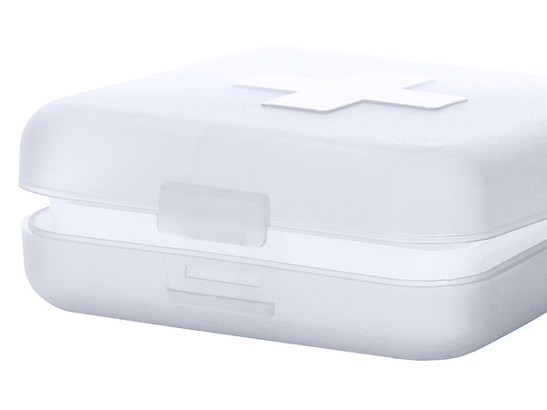 Container medicine box supplements tablets travel 4 compartments