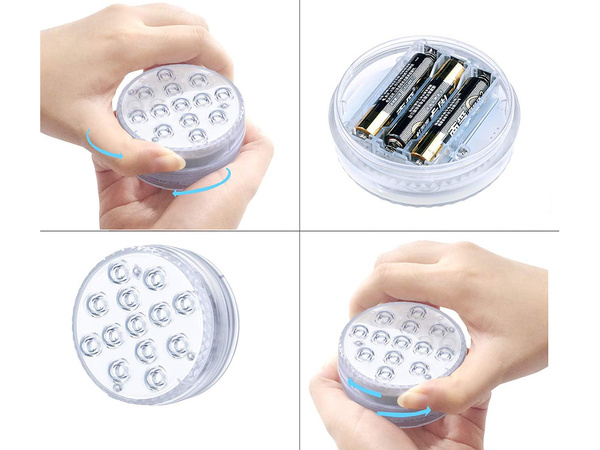 Luz para piscina luces subacuaticas 10 led control remoto rgb ip68 impermeable para piscina