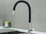 Grifo mezclador flexible de cocina con caño giratorio 360 flexible