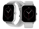 Smartwatch sieviešu vīriešu gumijas siksna sporta bluetooth sarunas pelēka