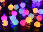 Napkollektoros kerti füzér fények 40 led több színű