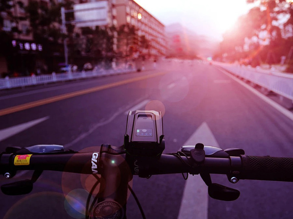 Powerful bike lamp front led rear light volume teller battery 2in1