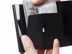 Férfi rfid lopásgátló pénztárca fekete kártyákhoz bankjegyekhez eco bőr