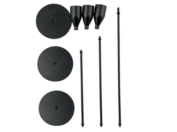 Bougeoirs glamour métal set décoratif table set 3 pcs