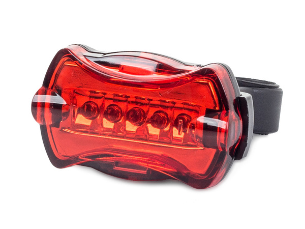 Zadné svetlo na bicykli zadné 5 led