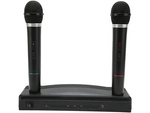Karaoke kit 2x wireless microphone + station