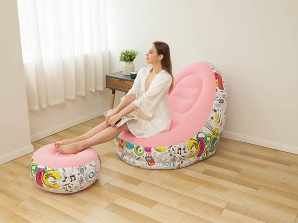 Zahradní křeslo lounger nafukovací pláž pouf podnožka pohodlné