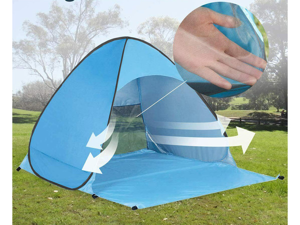 Beach tent self folding uv protective family bag set