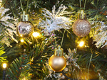 Pom de crăciun baubles 30pcs golden brilliant blinger mat