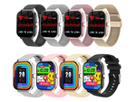 Smartwatch dámske hodinky pánske hodinky s gumovým remienkom športové bluetooth hovory