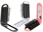 Hair brush folding mirror travel handy with mirror