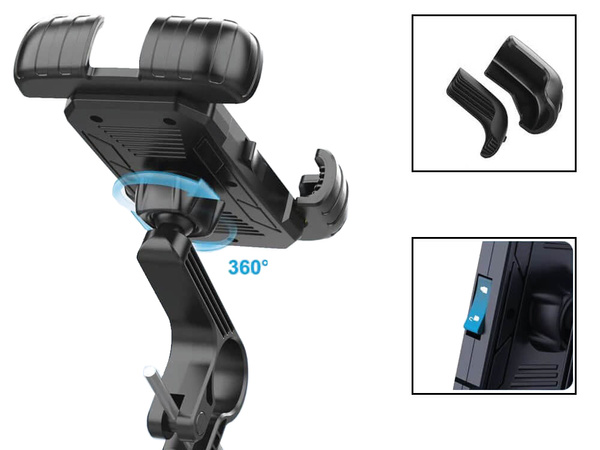 Anti-shock bicycle handlebar phone holder