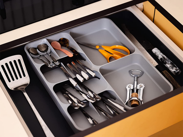 Kitchen organiser for cutlery drawer container