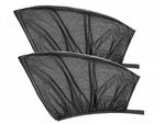 Rear window mosquito net for car black 2pcs
