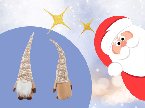 Weihnachten ghost brown ghost with christmas beard 48 cm weich