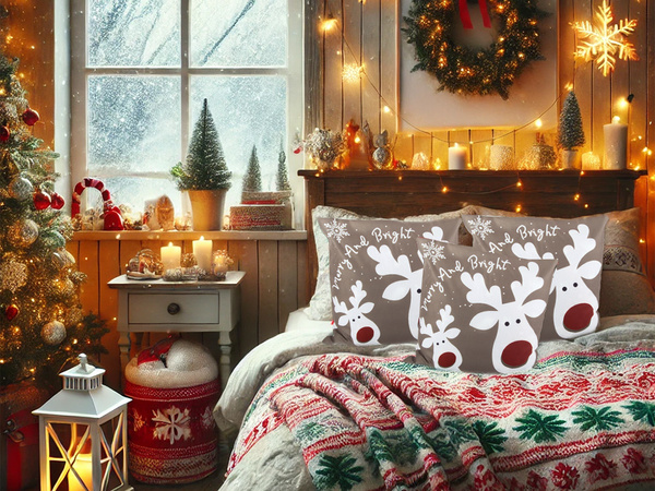 Housse de coussin de noël 45x45 pour noël