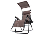 Chaise de plage pliante zero gravity 2in1 chair with canopy