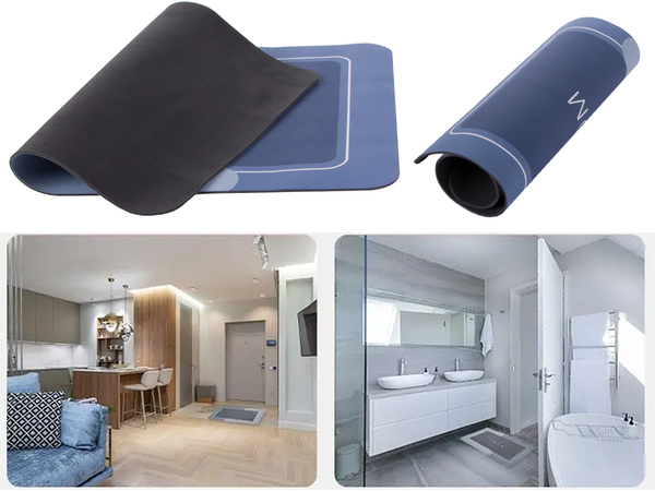 Badezimmermatte schnell trocknend saugfähig rutschfest badezimmerteppich wc