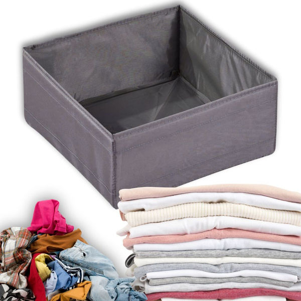 Textile organiser clothes clothes shoe box drawer grey