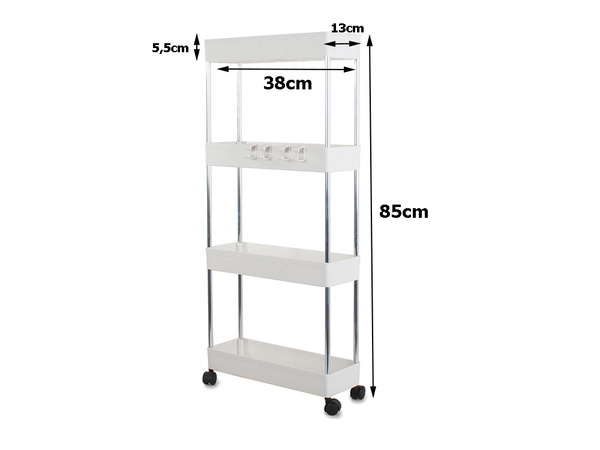 Bathroom shelf kitchen cabinet on wheels bookcase