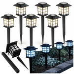 SOLĀRĀS LAMPU 6 SZT DĀRZA LED SENSORS KRIEVIŅŠ TERASE BALKONS