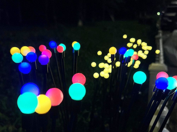 AIAVALGUSTID SOLARNE KULECZKI 2 TUKI PO 6 LAMPEK LED RGB PIKKUS 70 CM