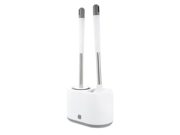 Silikona tualetes birste wc komplekts komplekts dubultā 2in1 tualete