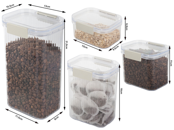 Toidu konteinerid pasta toidu konteiner koos pitseriga komplekt 5 tk