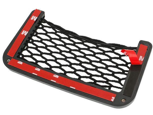 Car organiser mesh pocket for phone